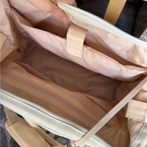Beis Beige Canvas and Leather Weekender Tote Bag - Picture 7 of 8